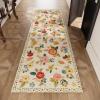 imageWashable Kitchen Rugs Non Slip 2x6 Hallway Runner Rug Stain Resistant Low Pile Floral Floor Rug with Rubber Backing Non Shedding Soft Carpet Runners for Indoor Entryway Bedside Bedroom FarmhouseBeige Floral