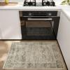 imageWashable Kitchen Rugs Non Slip 2x6 Hallway Runner Rug Stain Resistant Low Pile Floral Floor Rug with Rubber Backing Non Shedding Soft Carpet Runners for Indoor Entryway Bedside Bedroom FarmhouseGreen