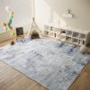 imageWashable Small Entryway Area Rugs 2x3 Floral Rug Non Slip Door Mat Indoor Entrance Stain Resistance Low Pile Throw Rugs for Inside Front Door Floor Bedroom Bedside Kitchen Nursery Dorm Home EntryBlue and Gray