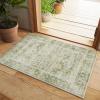 imageWashable Small Entryway Area Rugs 2x3 Floral Rug Non Slip Door Mat Indoor Entrance Stain Resistance Low Pile Throw Rugs for Inside Front Door Floor Bedroom Bedside Kitchen Nursery Dorm Home EntryGreen