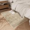 imageWashable Small Entryway Area Rugs 2x3 Floral Rug Non Slip Door Mat Indoor Entrance Stain Resistance Low Pile Throw Rugs for Inside Front Door Floor Bedroom Bedside Kitchen Nursery Dorm Home EntryBrown and Beige