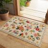 imageWashable Small Entryway Area Rugs 2x3 Floral Rug Non Slip Door Mat Indoor Entrance Stain Resistance Low Pile Throw Rugs for Inside Front Door Floor Bedroom Bedside Kitchen Nursery Dorm Home EntryBeige Floral