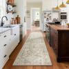 imageMachine Washable Kitchen Runner Rugs 2x6 Hallway Runner Rug Non Slip Low Pile Stain Resistant Soft Carpet Runners for Hallways Indoor Entryway Kitchen Laundry Room Beside FarmhouseBrown and Cream