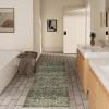 imageMachine Washable Kitchen Runner Rugs 2x6 Hallway Runner Rug Non Slip Low Pile Stain Resistant Soft Carpet Runners for Hallways Indoor Entryway Kitchen Laundry Room Beside FarmhouseDark Green