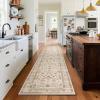 imageMachine Washable Kitchen Runner Rugs 2x6 Hallway Runner Rug Non Slip Low Pile Stain Resistant Soft Carpet Runners for Hallways Indoor Entryway Kitchen Laundry Room Beside FarmhouseBeige White
