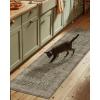 imageMachine Washable Throw Rugs for Entryway Door Mat Indoor Entrance 4x6 Rug Small Area Rug Non Slip Low Pile Soft Kitchen Rugs for Front Door Indoor Entrance Entry Kids RoomDark Green Brown
