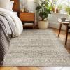 imageMachine Washable Throw Rugs for Entryway Door Mat Indoor Entrance 4x6 Rug Small Area Rug Non Slip Low Pile Soft Kitchen Rugs for Front Door Indoor Entrance Entry Kids RoomBrown Grey Cream