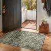 imageMachine Washable Throw Rugs for Entryway Door Mat Indoor Entrance 4x6 Rug Small Area Rug Non Slip Low Pile Soft Kitchen Rugs for Front Door Indoor Entrance Entry Kids RoomDark Green