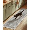 imageMachine Washable Throw Rugs for Entryway Door Mat Indoor Entrance 4x6 Rug Small Area Rug Non Slip Low Pile Soft Kitchen Rugs for Front Door Indoor Entrance Entry Kids RoomGrey