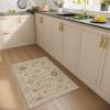 imageMachine Washable Throw Rugs for Entryway Door Mat Indoor Entrance 4x6 Rug Small Area Rug Non Slip Low Pile Soft Kitchen Rugs for Front Door Indoor Entrance Entry Kids RoomBeige and Cream
