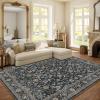imageMachine Washable Throw Rugs for Entryway Door Mat Indoor Entrance 4x6 Rug Small Area Rug Non Slip Low Pile Soft Kitchen Rugs for Front Door Indoor Entrance Entry Kids RoomBlack