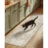 imageMachine Washable Throw Rugs for Entryway Door Mat Indoor Entrance 4x6 Rug Small Area Rug Non Slip Low Pile Soft Kitchen Rugs for Front Door Indoor Entrance Entry Kids RoomBrown and Cream