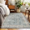 imageMachine Washable Throw Rugs for Entryway Door Mat Indoor Entrance 4x6 Rug Small Area Rug Non Slip Low Pile Soft Kitchen Rugs for Front Door Indoor Entrance Entry Kids RoomLight Blue