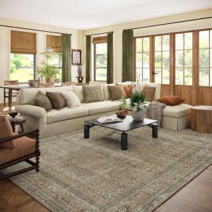 image10x12 Area Rugs for Living room Bedroom Rug Washable Vintage Stain Resistant Non Slip Low Pile Soft Lightweight Large Area Rug for Dining Room Under Table Kitchen Nursery Farmhouse Home Office