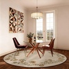 image:image2x3 Washable Small Rug for Entryway Door Mat Indoor Entrance Stain Resistant Non Slip Rubber Backed Low Pile Soft Throw Area Rugs for Bedroom Kitchen Front Door Indoor Entrance Foyer EntryEdge Floral Cream Brown