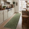 image:image2x3 Washable Small Rug for Entryway Door Mat Indoor Entrance Stain Resistant Non Slip Rubber Backed Low Pile Soft Throw Area Rugs for Bedroom Kitchen Front Door Indoor Entrance Foyer EntryEdge Floral Green