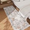 image:image2x3 Washable Small Rug for Entryway Door Mat Indoor Entrance Stain Resistant Non Slip Rubber Backed Low Pile Soft Throw Area Rugs for Bedroom Kitchen Front Door Indoor Entrance Foyer EntryGrey and Orange