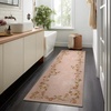 image:image2x3 Washable Small Rug for Entryway Door Mat Indoor Entrance Stain Resistant Non Slip Rubber Backed Low Pile Soft Throw Area Rugs for Bedroom Kitchen Front Door Indoor Entrance Foyer EntryEdge Floral Pink
