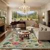 image:image2x3 Washable Small Rug for Entryway Door Mat Indoor Entrance Stain Resistant Non Slip Rubber Backed Low Pile Soft Throw Area Rugs for Bedroom Kitchen Front Door Indoor Entrance Foyer EntryGreen Floral