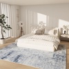 image:image2x3 Washable Small Rug for Entryway Door Mat Indoor Entrance Stain Resistant Non Slip Rubber Backed Low Pile Soft Throw Area Rugs for Bedroom Kitchen Front Door Indoor Entrance Foyer EntryBlue and Gray