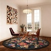 image:image2x3 Washable Small Rug for Entryway Door Mat Indoor Entrance Stain Resistant Non Slip Rubber Backed Low Pile Soft Throw Area Rugs for Bedroom Kitchen Front Door Indoor Entrance Foyer EntryBlack Floral