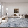 image:image2x3 Washable Small Rug for Entryway Door Mat Indoor Entrance Stain Resistant Non Slip Rubber Backed Low Pile Soft Throw Area Rugs for Bedroom Kitchen Front Door Indoor Entrance Foyer EntryBlue and Gray