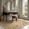 image:image2x3 Washable Small Rug for Entryway Door Mat Indoor Entrance Stain Resistant Non Slip Rubber Backed Low Pile Soft Throw Area Rugs for Bedroom Kitchen Front Door Indoor Entrance Foyer EntryEdge Floral Brown