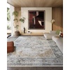 image:image2x3 Washable Small Rug for Entryway Door Mat Indoor Entrance Stain Resistant Non Slip Rubber Backed Low Pile Soft Throw Area Rugs for Bedroom Kitchen Front Door Indoor Entrance Foyer EntryGrey and Orange