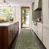 image:image2x3 Washable Small Rug for Entryway Door Mat Indoor Entrance Stain Resistant Non Slip Rubber Backed Low Pile Soft Throw Area Rugs for Bedroom Kitchen Front Door Indoor Entrance Foyer EntryEdge Floral Green