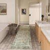 image:image2x3 Washable Small Rug for Entryway Door Mat Indoor Entrance Stain Resistant Non Slip Rubber Backed Low Pile Soft Throw Area Rugs for Bedroom Kitchen Front Door Indoor Entrance Foyer EntryGreen
