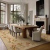 image:image2x3 Washable Small Rug for Entryway Door Mat Indoor Entrance Stain Resistant Non Slip Rubber Backed Low Pile Soft Throw Area Rugs for Bedroom Kitchen Front Door Indoor Entrance Foyer EntryEdge Floral Brown