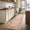 image:image2x3 Washable Small Rug for Entryway Door Mat Indoor Entrance Stain Resistant Non Slip Rubber Backed Low Pile Soft Throw Area Rugs for Bedroom Kitchen Front Door Indoor Entrance Foyer EntryEdge Floral Pink