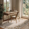 image:image2x3 Washable Small Rug for Entryway Door Mat Indoor Entrance Stain Resistant Non Slip Rubber Backed Low Pile Soft Throw Area Rugs for Bedroom Kitchen Front Door Indoor Entrance Foyer EntryEdge Floral Beige White
