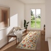 image:image2x3 Washable Small Rug for Entryway Door Mat Indoor Entrance Stain Resistant Non Slip Rubber Backed Low Pile Soft Throw Area Rugs for Bedroom Kitchen Front Door Indoor Entrance Foyer EntryBeige Floral