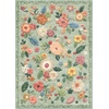 image:image2x3 Washable Small Rug for Entryway Door Mat Indoor Entrance Stain Resistant Non Slip Rubber Backed Low Pile Soft Throw Area Rugs for Bedroom Kitchen Front Door Indoor Entrance Foyer EntryGreen Floral