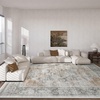 image:image2x3 Washable Small Rug for Entryway Door Mat Indoor Entrance Stain Resistant Non Slip Rubber Backed Low Pile Soft Throw Area Rugs for Bedroom Kitchen Front Door Indoor Entrance Foyer EntryGrey and Orange