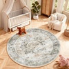 image:image2x3 Washable Small Rug for Entryway Door Mat Indoor Entrance Stain Resistant Non Slip Rubber Backed Low Pile Soft Throw Area Rugs for Bedroom Kitchen Front Door Indoor Entrance Foyer EntryGrey and Orange