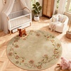 image:image2x3 Washable Small Rug for Entryway Door Mat Indoor Entrance Stain Resistant Non Slip Rubber Backed Low Pile Soft Throw Area Rugs for Bedroom Kitchen Front Door Indoor Entrance Foyer EntryEdge Floral Brown