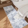 image:image2x3 Washable Small Rug for Entryway Door Mat Indoor Entrance Stain Resistant Non Slip Rubber Backed Low Pile Soft Throw Area Rugs for Bedroom Kitchen Front Door Indoor Entrance Foyer EntryBlue and Gray