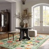 image:image2x3 Washable Small Rug for Entryway Door Mat Indoor Entrance Stain Resistant Non Slip Rubber Backed Low Pile Soft Throw Area Rugs for Bedroom Kitchen Front Door Indoor Entrance Foyer EntryGreen Floral