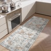 image:image2x3 Washable Small Rug for Entryway Door Mat Indoor Entrance Stain Resistant Non Slip Rubber Backed Low Pile Soft Throw Area Rugs for Bedroom Kitchen Front Door Indoor Entrance Foyer EntryGrey and Orange