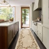 image:image2x3 Washable Small Rug for Entryway Door Mat Indoor Entrance Stain Resistant Non Slip Rubber Backed Low Pile Soft Throw Area Rugs for Bedroom Kitchen Front Door Indoor Entrance Foyer EntryEdge Floral Cream Brown
