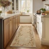 image:image2x3 Washable Small Rug for Entryway Door Mat Indoor Entrance Stain Resistant Non Slip Rubber Backed Low Pile Soft Throw Area Rugs for Bedroom Kitchen Front Door Indoor Entrance Foyer EntryEdge Floral Brown