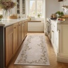 image:image2x3 Washable Small Rug for Entryway Door Mat Indoor Entrance Stain Resistant Non Slip Rubber Backed Low Pile Soft Throw Area Rugs for Bedroom Kitchen Front Door Indoor Entrance Foyer EntryEdge Floral Beige White