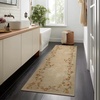 image:image2x3 Washable Small Rug for Entryway Door Mat Indoor Entrance Stain Resistant Non Slip Rubber Backed Low Pile Soft Throw Area Rugs for Bedroom Kitchen Front Door Indoor Entrance Foyer EntryEdge Floral Brown