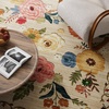 image:image2x3 Washable Small Rug for Entryway Door Mat Indoor Entrance Stain Resistant Non Slip Rubber Backed Low Pile Soft Throw Area Rugs for Bedroom Kitchen Front Door Indoor Entrance Foyer EntryBeige Floral