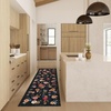 image:image2x3 Washable Small Rug for Entryway Door Mat Indoor Entrance Stain Resistant Non Slip Rubber Backed Low Pile Soft Throw Area Rugs for Bedroom Kitchen Front Door Indoor Entrance Foyer EntryBlack Floral