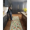 image:image2x3 Washable Small Rug for Entryway Door Mat Indoor Entrance Stain Resistant Non Slip Rubber Backed Low Pile Soft Throw Area Rugs for Bedroom Kitchen Front Door Indoor Entrance Foyer EntryGreen Floral