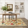 image:image2x3 Washable Small Rug for Entryway Door Mat Indoor Entrance Stain Resistant Non Slip Rubber Backed Low Pile Soft Throw Area Rugs for Bedroom Kitchen Front Door Indoor Entrance Foyer EntryBeige Floral