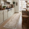 image:image2x3 Washable Small Rug for Entryway Door Mat Indoor Entrance Stain Resistant Non Slip Rubber Backed Low Pile Soft Throw Area Rugs for Bedroom Kitchen Front Door Indoor Entrance Foyer EntryEdge Floral Beige White